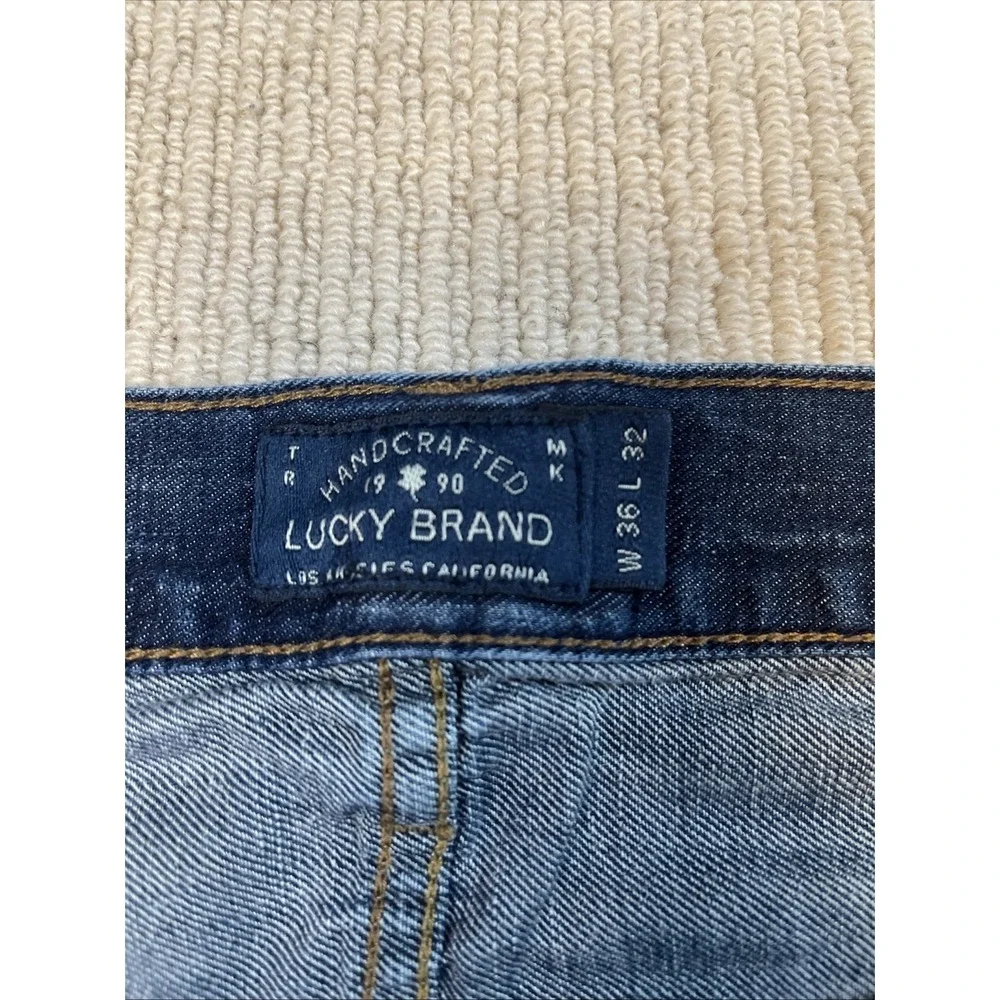 Lucky Brand Men's 36x32 221 Original Straight Jeans Cotton Linen Blend